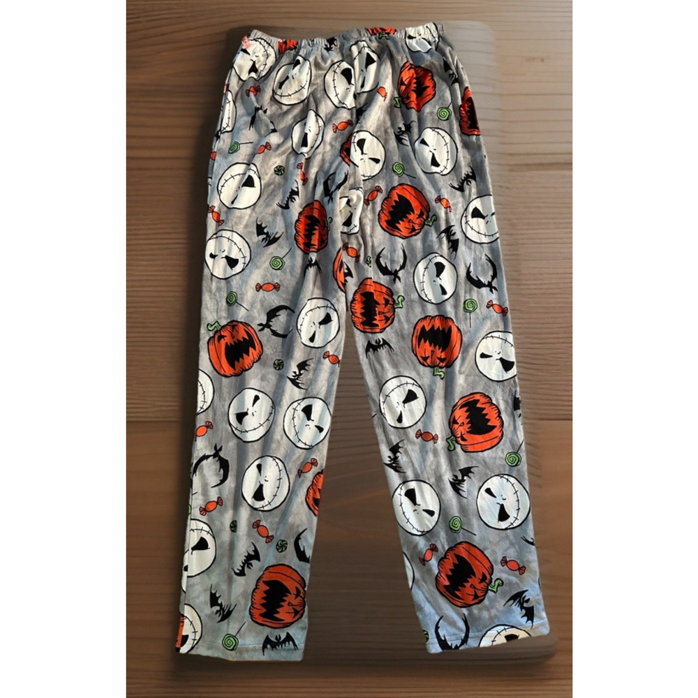 Disney The Nightmare Before Christmas Fuzzy Jack Skellington PJ Pants Woman Lg